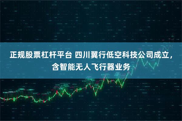 正规股票杠杆平台 四川翼行低空科技公司成立，含智能无人飞行器业务